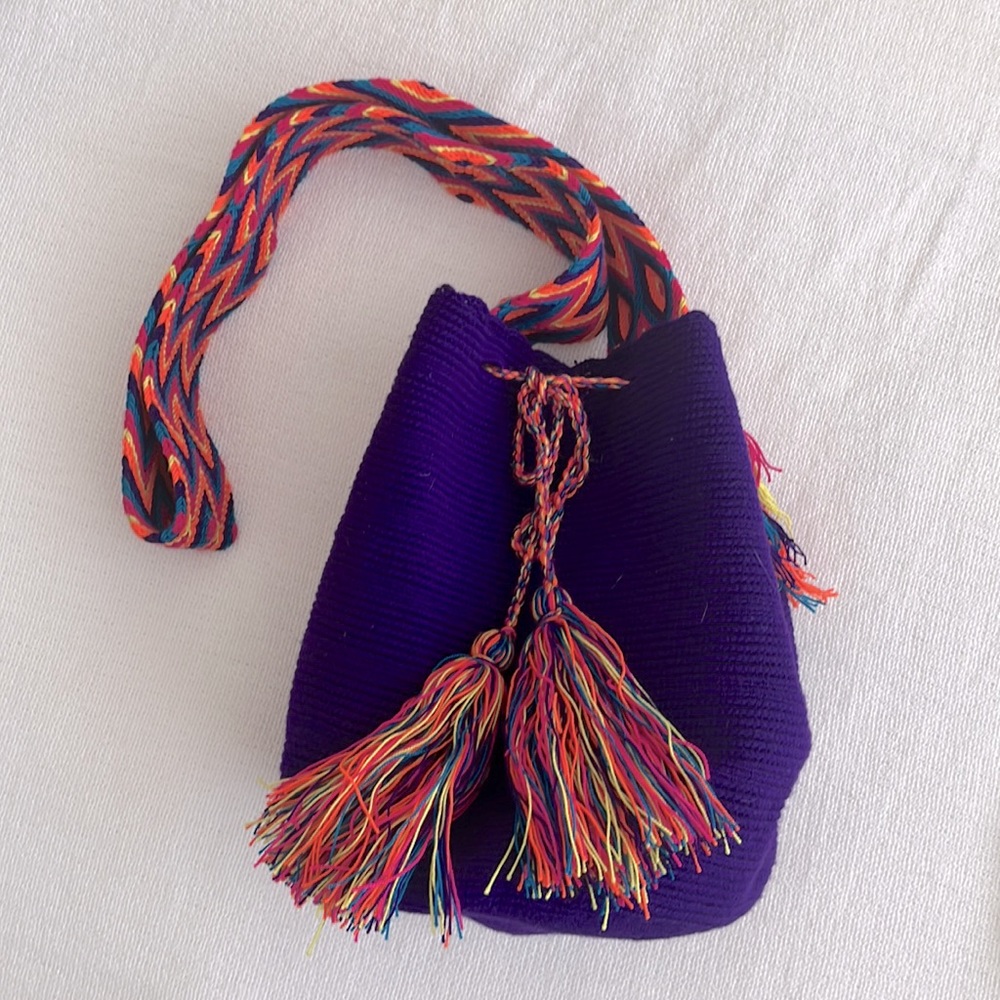 Wayuu purple bag